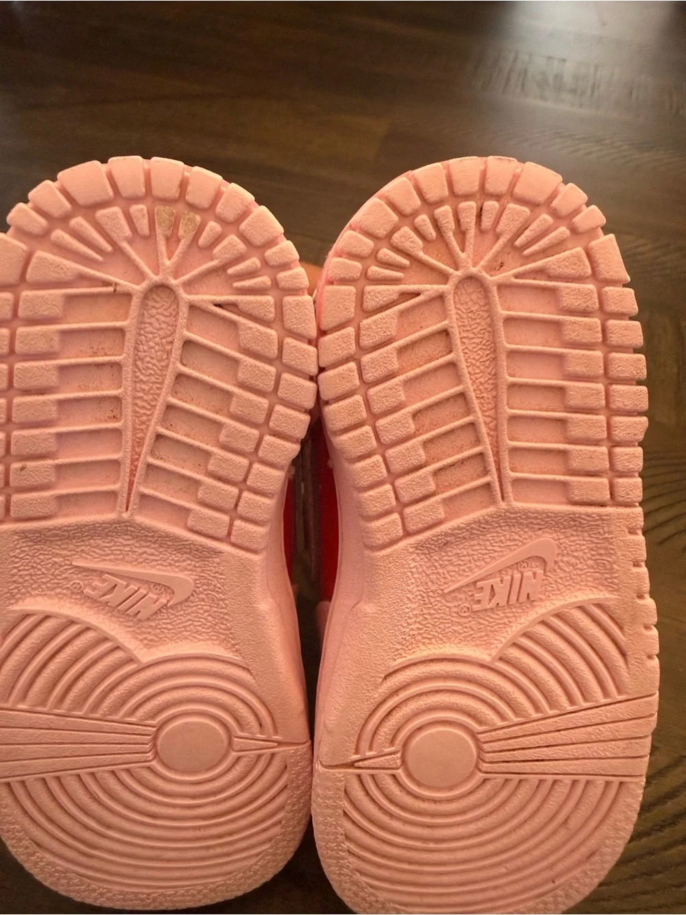 Nike Kids Pink and Red Nike Dunk Low